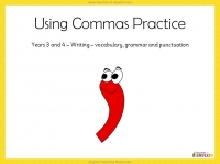 Using Commas Practice - Years 3 and 4